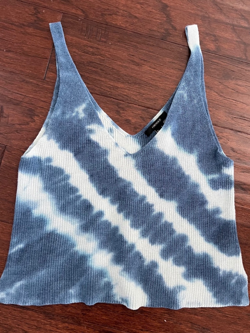 Forever 21 Cropped Knit Tie-Dye Tank Size Small